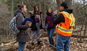 Artsci students learning about trees