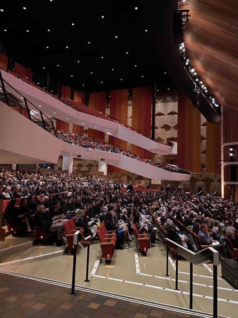 An image of the crowd in FirstOntario Concert Hall during Spring 2023 Convocation